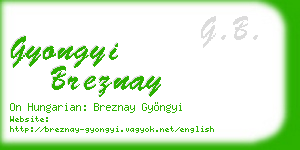 gyongyi breznay business card