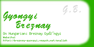 gyongyi breznay business card